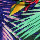 Green Tropical-Leaf Jersey Knit — texture