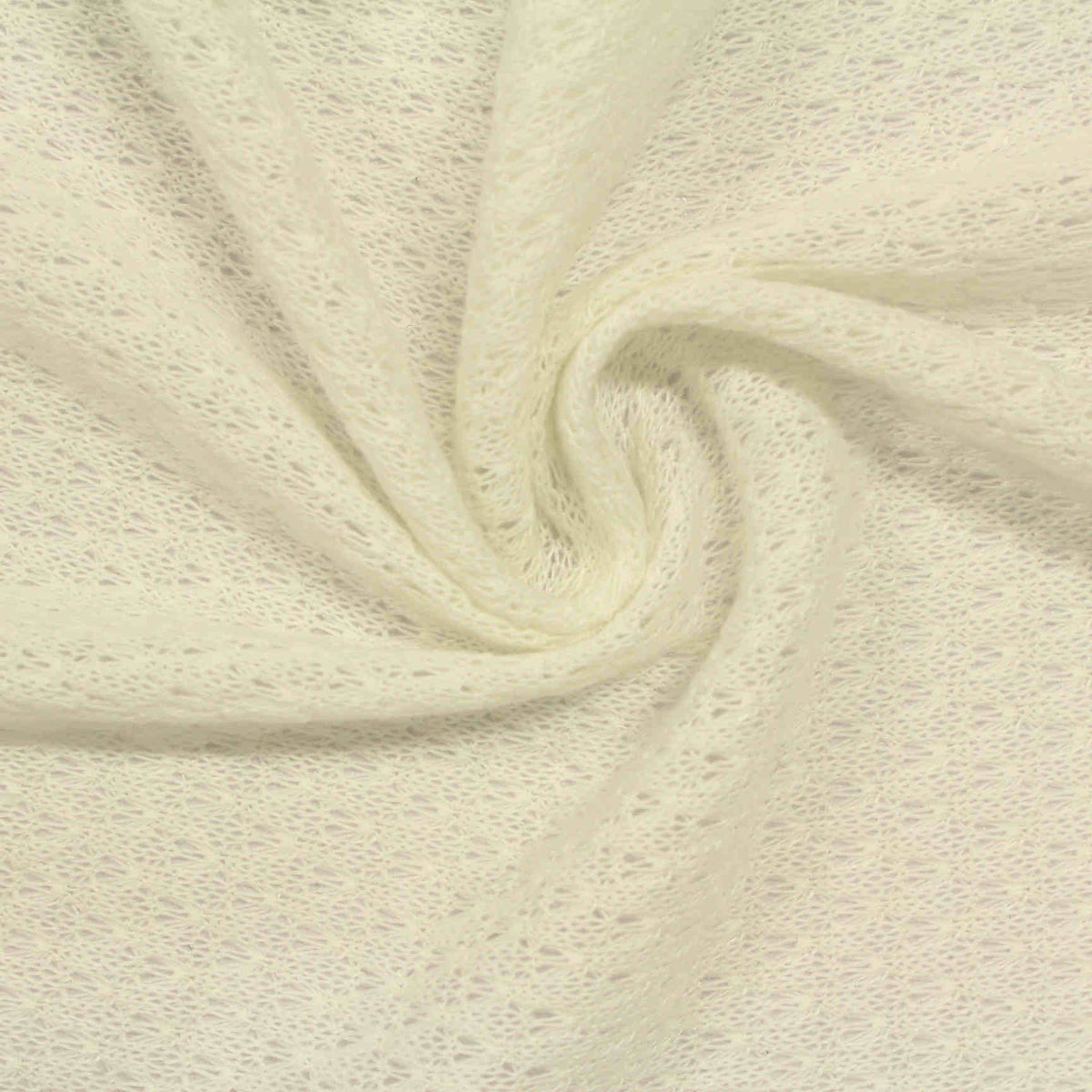 Cream Openwork Chunky Knit, Polyester, 202 gsm
