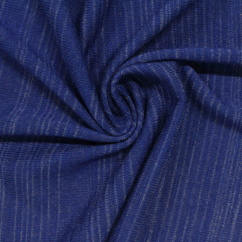 Blue Marl Jersey Knit, Viscose-Poly, 206 gsm