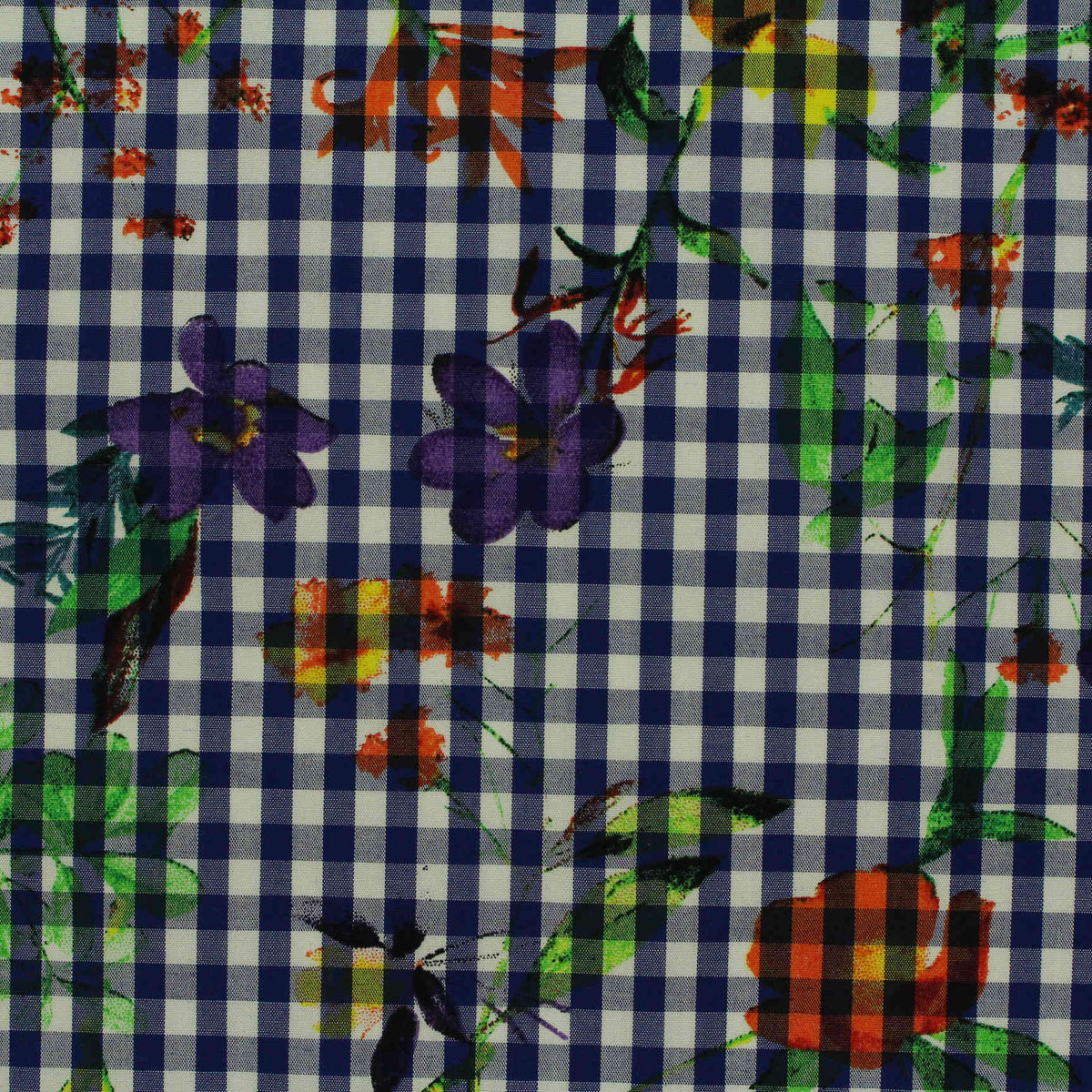 Purple Watercolor-Floral Woven, Cotton