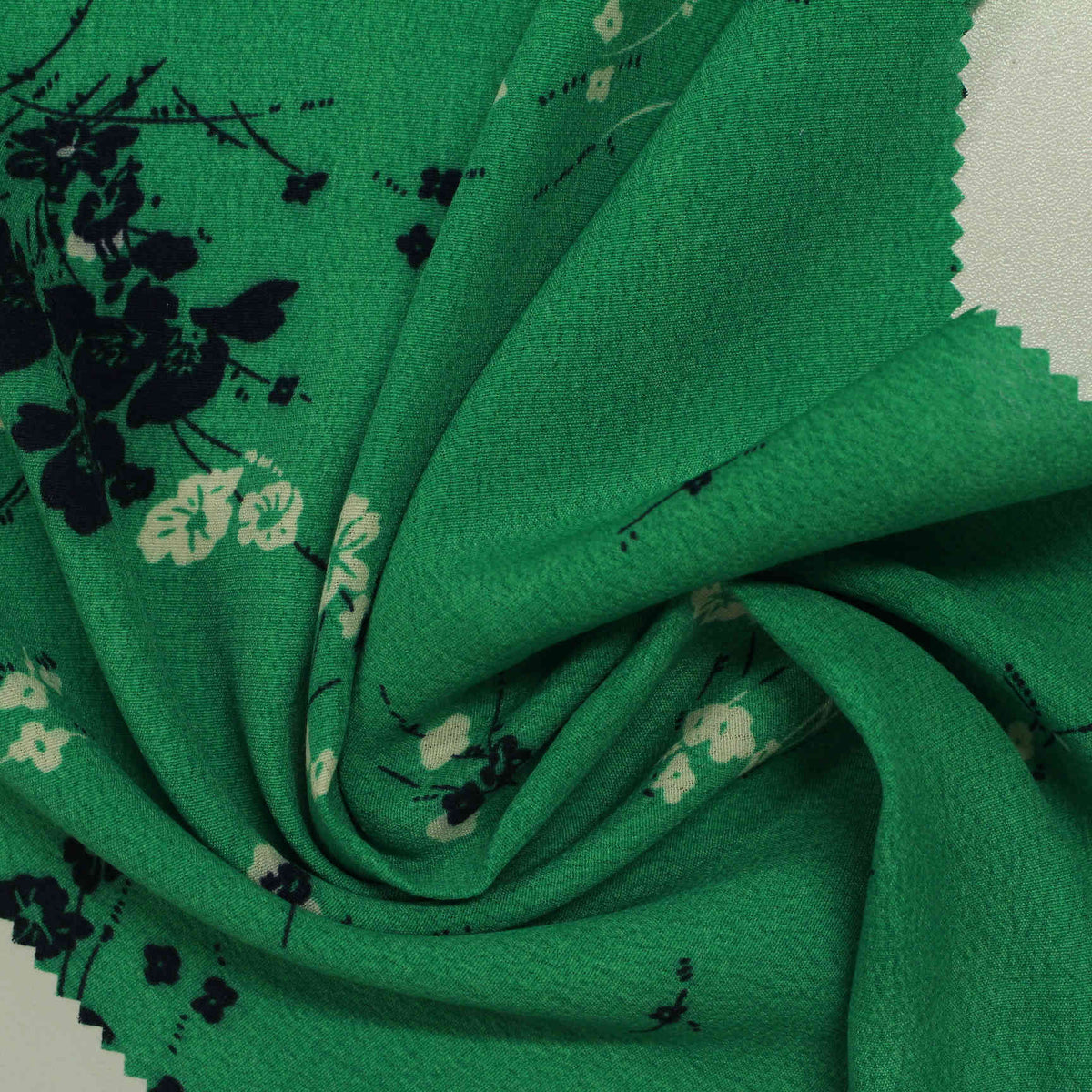 Green Floral Woven