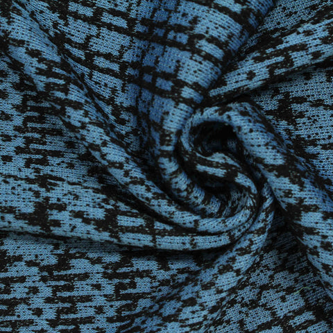 Black Abstract Jacquard, Poly-Viscose, 305 gsm, 160 cm