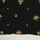 Orange Floral Waffle Knit, Viscose