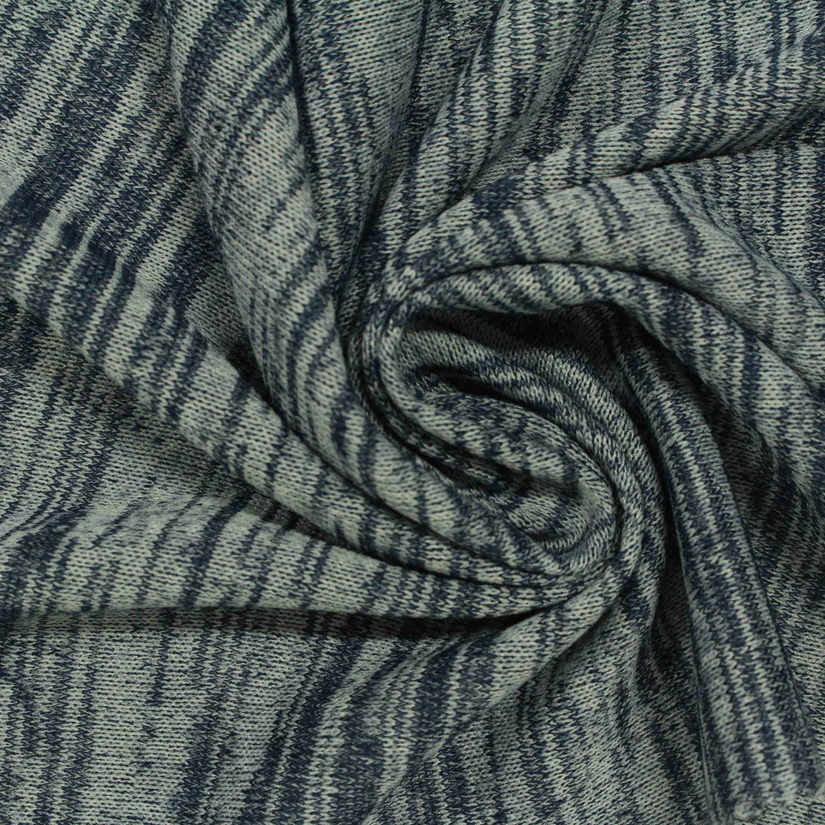Blue Marl Chunky Knit, Viscose-Poly, 132 gsm