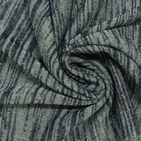 Blue Marl Chunky Knit, Viscose-Poly, 132 gsm
