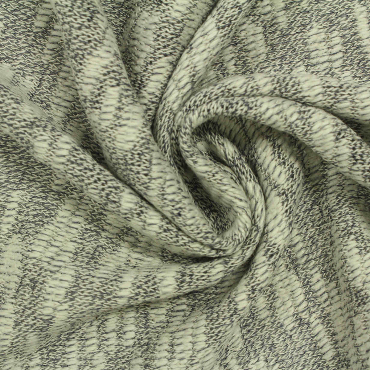 Dark Grey Fine-Marl Chunky Knit, Cotton-Poly