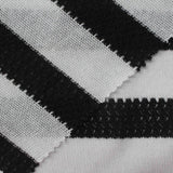 Black Diagonal-Stripe Chunky Knit, Polyester