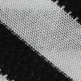 Black Diagonal-Stripe Chunky Knit, Polyester — texture