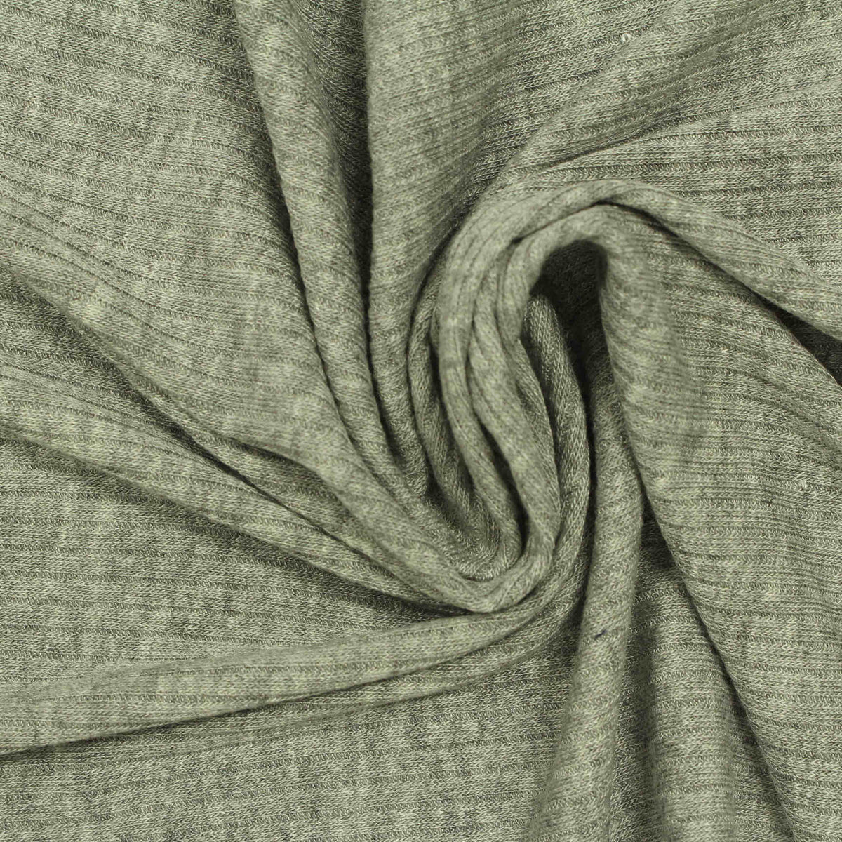 Viscose Stretch Rib Knit Fabric, 180 gsm, 120 cm — Khaki
