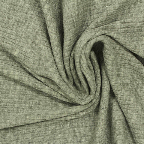 Viscose Stretch Rib Knit Fabric, 180 gsm, 120 cm — Khaki