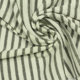 Grey Vertical-Stripe Rib Knit, Viscose-Poly