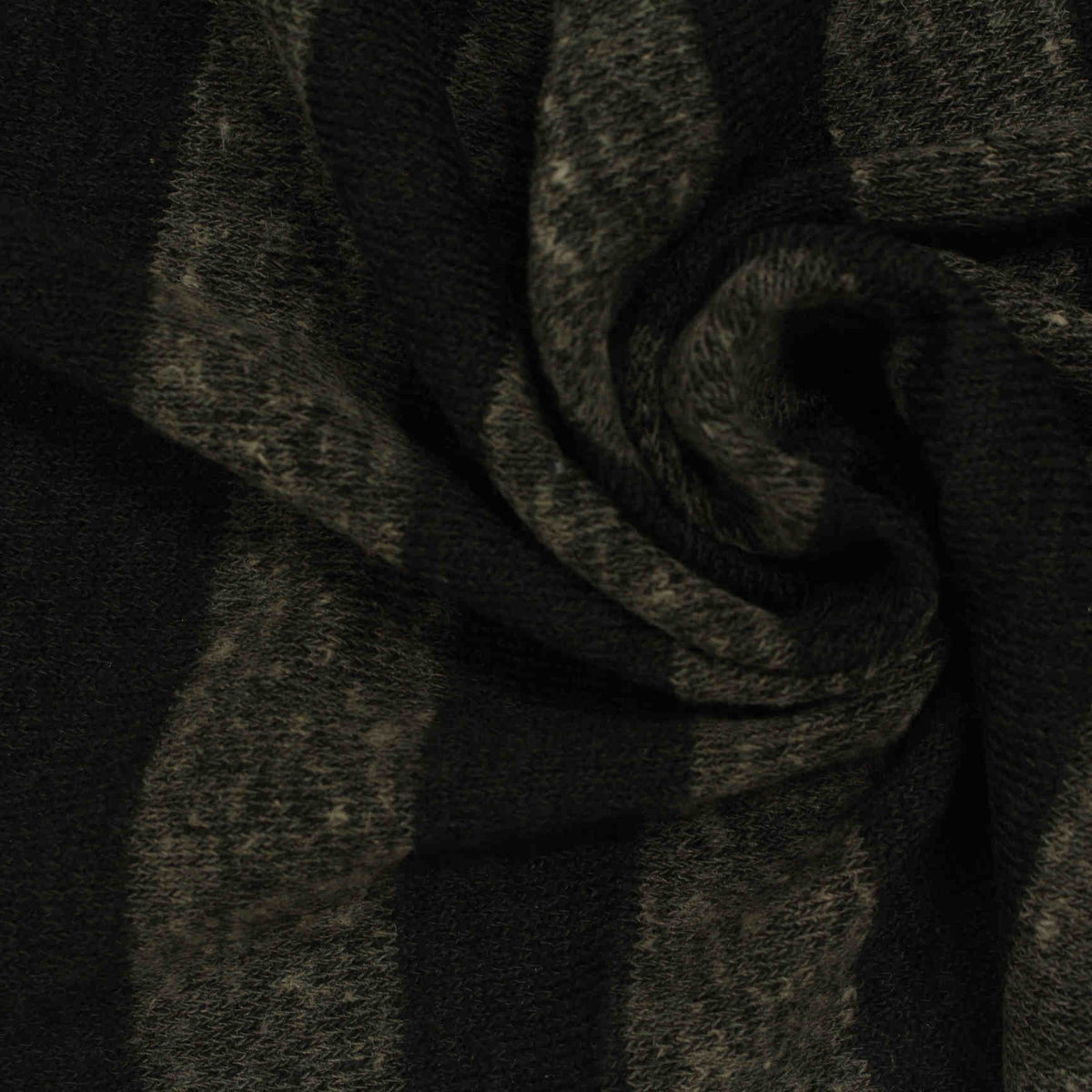 Heathered Grey Vertical-Stripe Chunky Knit, Poly-Cotton