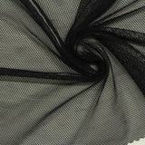 Polyester Stretch Mesh Fabric, 81 gsm, 150 cm — Black