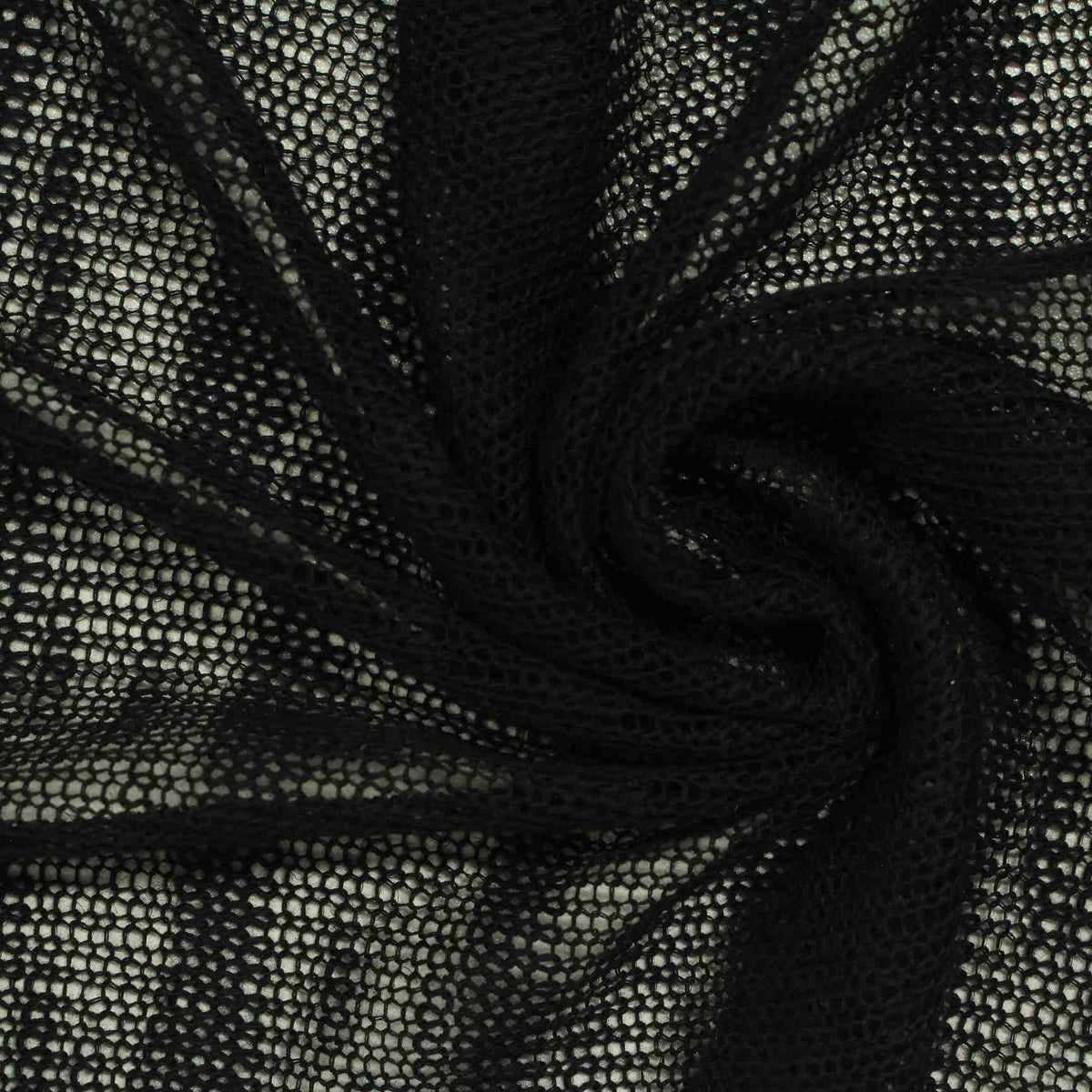 Polyester Viscose Chunky Knit Fabric, 93 gsm, 152 cm — Black