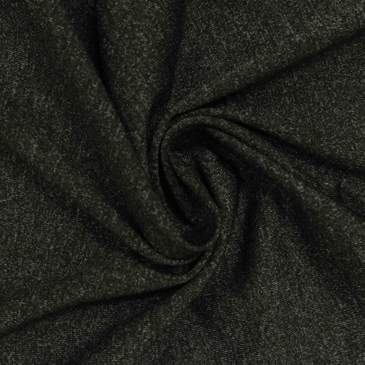 Dark Green Marl Jersey Knit, Polyester, 198 gsm