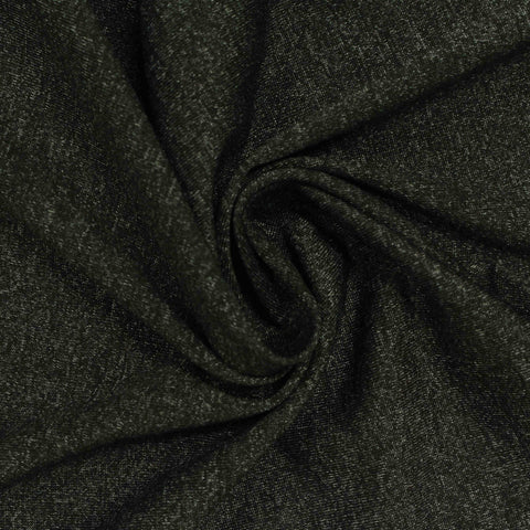 Dark Green Marl Jersey Knit, Polyester, 198 gsm