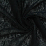 Slub Polyester Jersey Knit Fabric, 155 gsm, 148 cm — Black