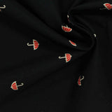 Printed 100% Cotton Poplin Fabric, 120 gsm — Black