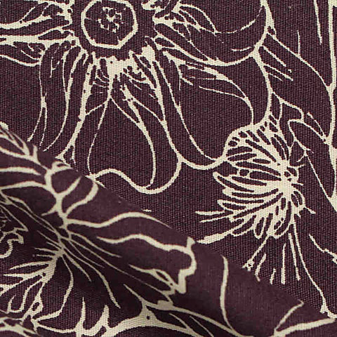 Cream Floral Poplin, Cotton
