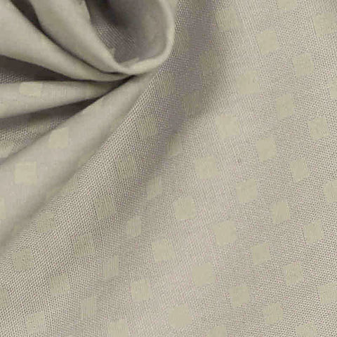 Grey Square Poplin, Cotton-Poly