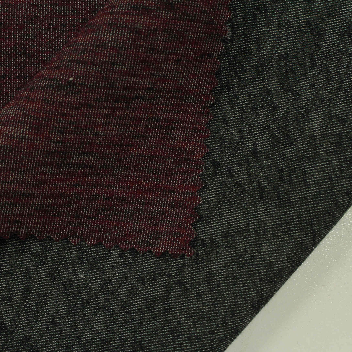 Dark Red Marl Scuba Knit, Cotton-Poly