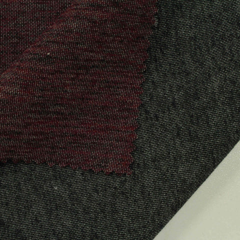 Dark Red Marl Scuba Knit, Cotton-Poly