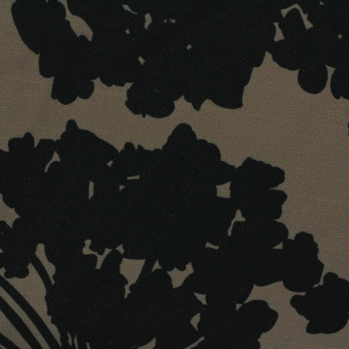 Black Floral Knit, Polyester, 130 gsm