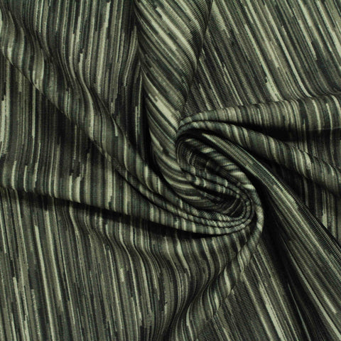Green Vertical-Stripe Knit, Polyester