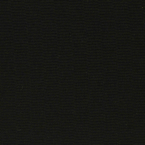 Jacquard 100% Polyester Rib Knit Fabric, 235 gsm, 185 cm — Black