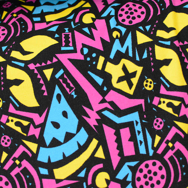 Pink Abstract Jersey Knit, Cotton, 190 gsm