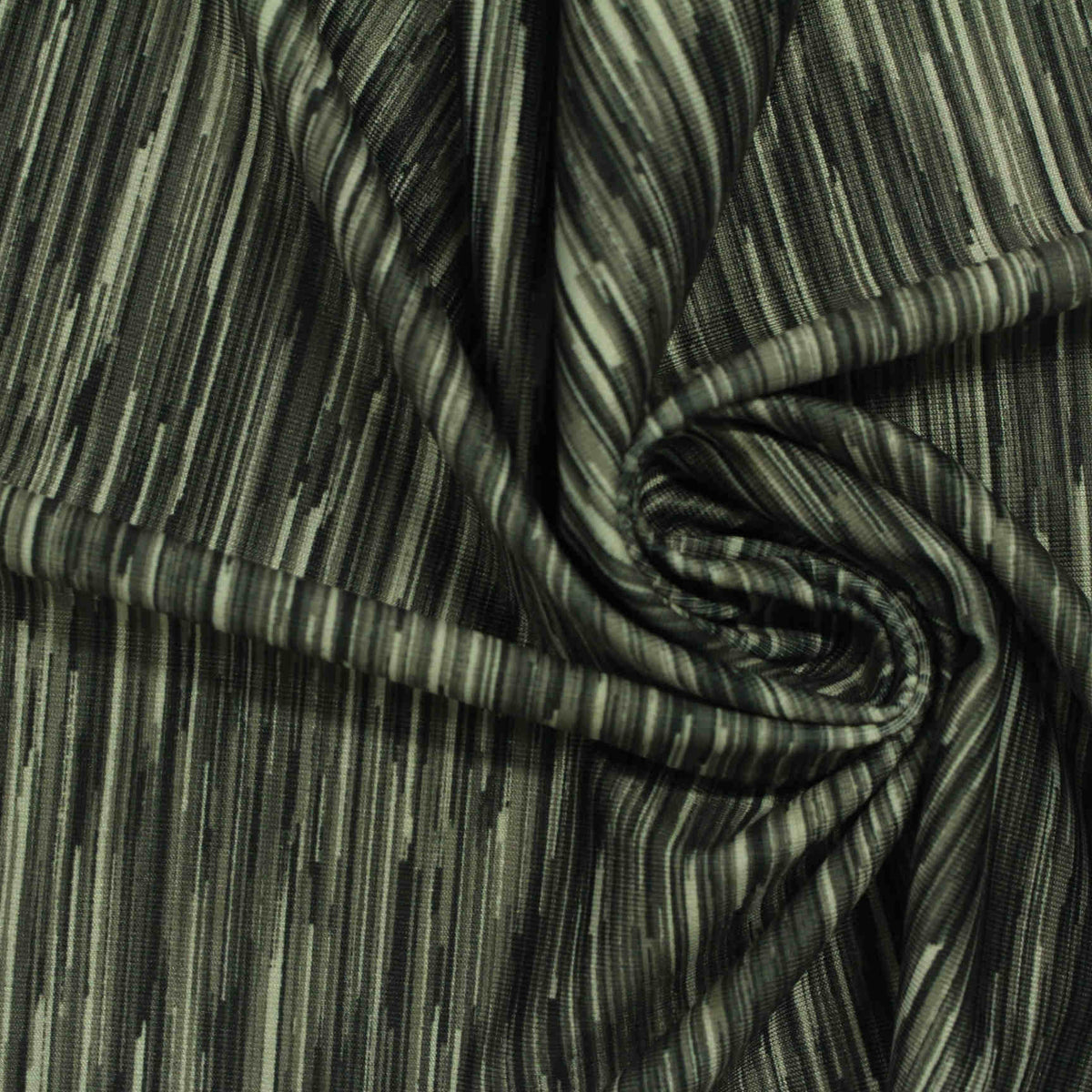 Grey Vertical-Stripe Knit, Polyester, 260 gsm