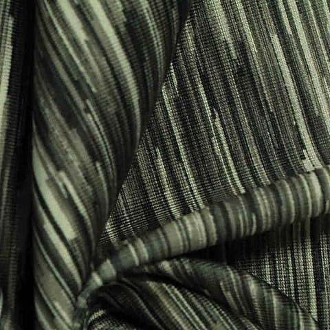 Grey Vertical-Stripe Knit, Polyester, 260 gsm