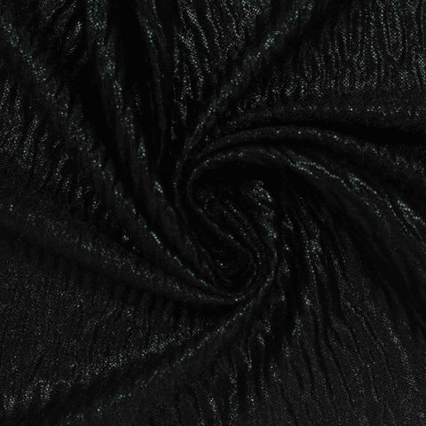 Jacquard 100% Polyester Interlock Knit Fabric, 120 gsm, 150 cm — Black