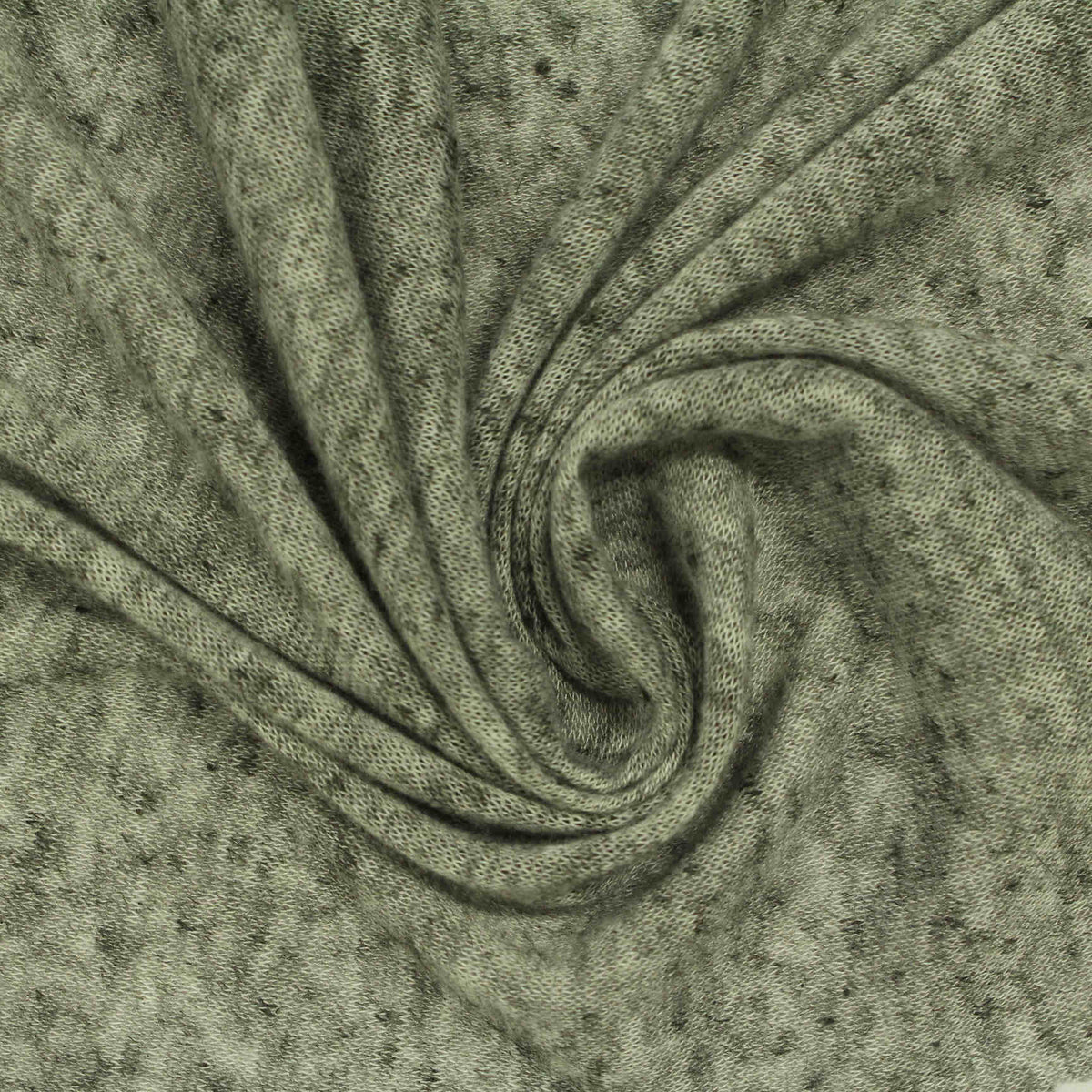 Light Green Heathered-Marl Jersey Knit, Poly-Linen