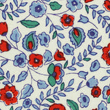 Red Flowers Woven, Viscose — texture