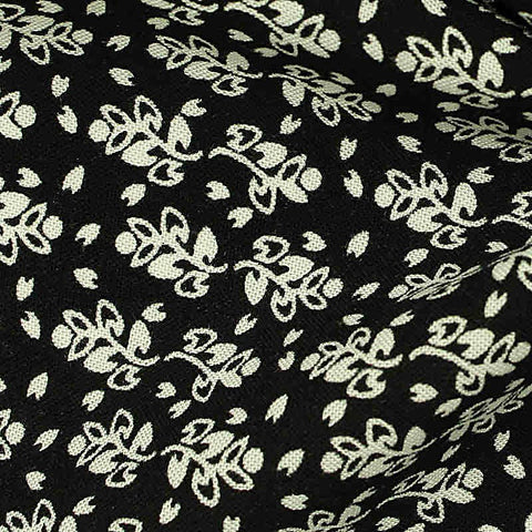White Floral Woven, Viscose, 125 gsm
