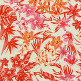 Pink Tropical-Flower Woven, Viscose