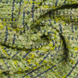 Blue Check Chunky Knit, Poly-Acrylic