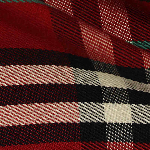 Red Plaid Woven, Poly-Cotton, 195 gsm, 147 cm, ref EF-206135