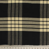 Black Plaid Woven, Poly-Cotton