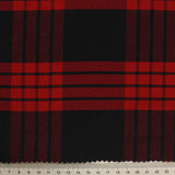 Red Plaid Woven, Poly-Cotton