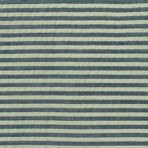 Polyester Cotton Seersucker Fabric, 120 gsm, 145 cm — Blue
