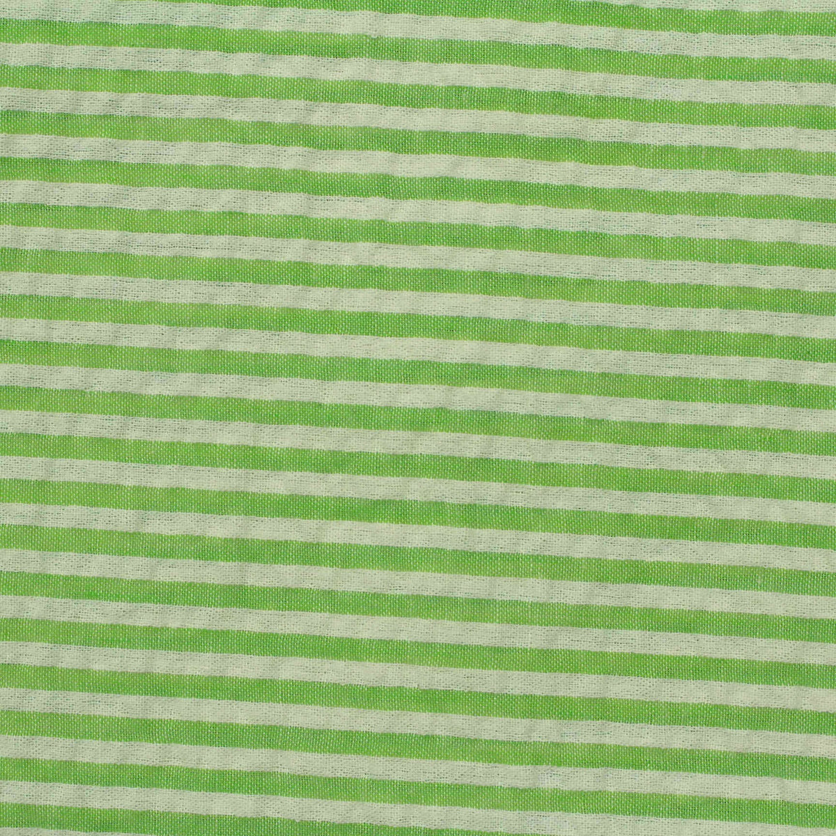 Polyester Cotton Seersucker Fabric, 120 gsm, 145 cm — Green