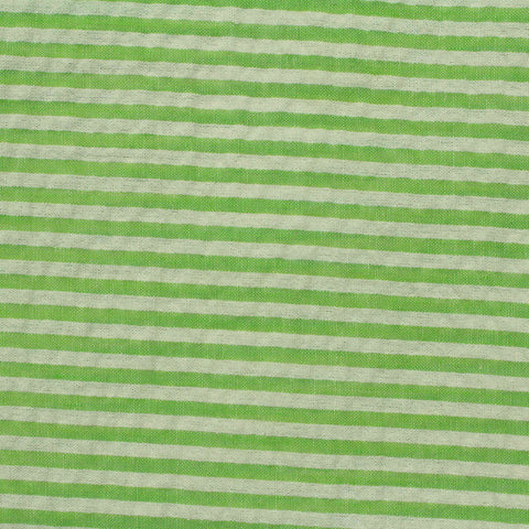 Polyester Cotton Seersucker Fabric, 120 gsm, 145 cm — Green