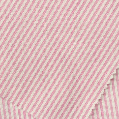 Polyester Cotton Seersucker Fabric, 120 gsm, 145 cm — Pink