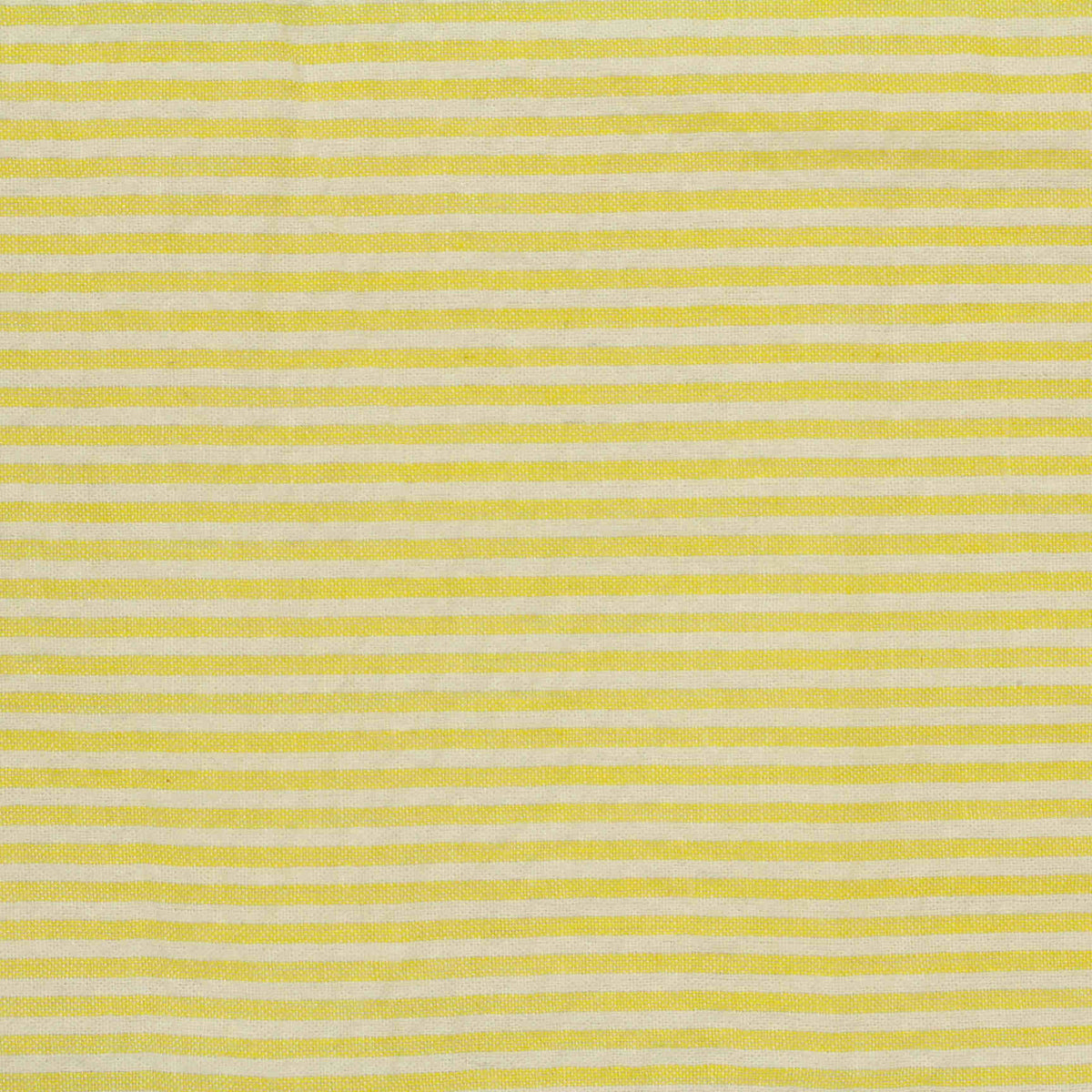 Yellow Horizontal-Stripe Seersucker, Poly-Cotton