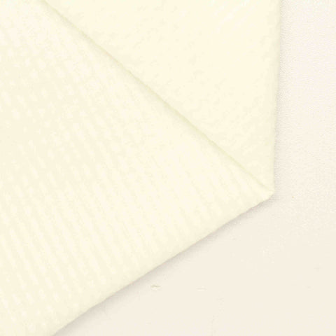 Polyester Cotton Seersucker Fabric, 120 gsm, 145 cm — White, ref EF-206181