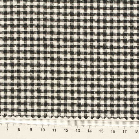 Black Check Woven, Poly-Cotton, 107 gsm, 145 cm, ref EF-206184