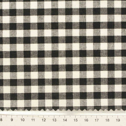 Black Check Woven, Poly-Cotton, 107 gsm, 145 cm, ref EF-206186