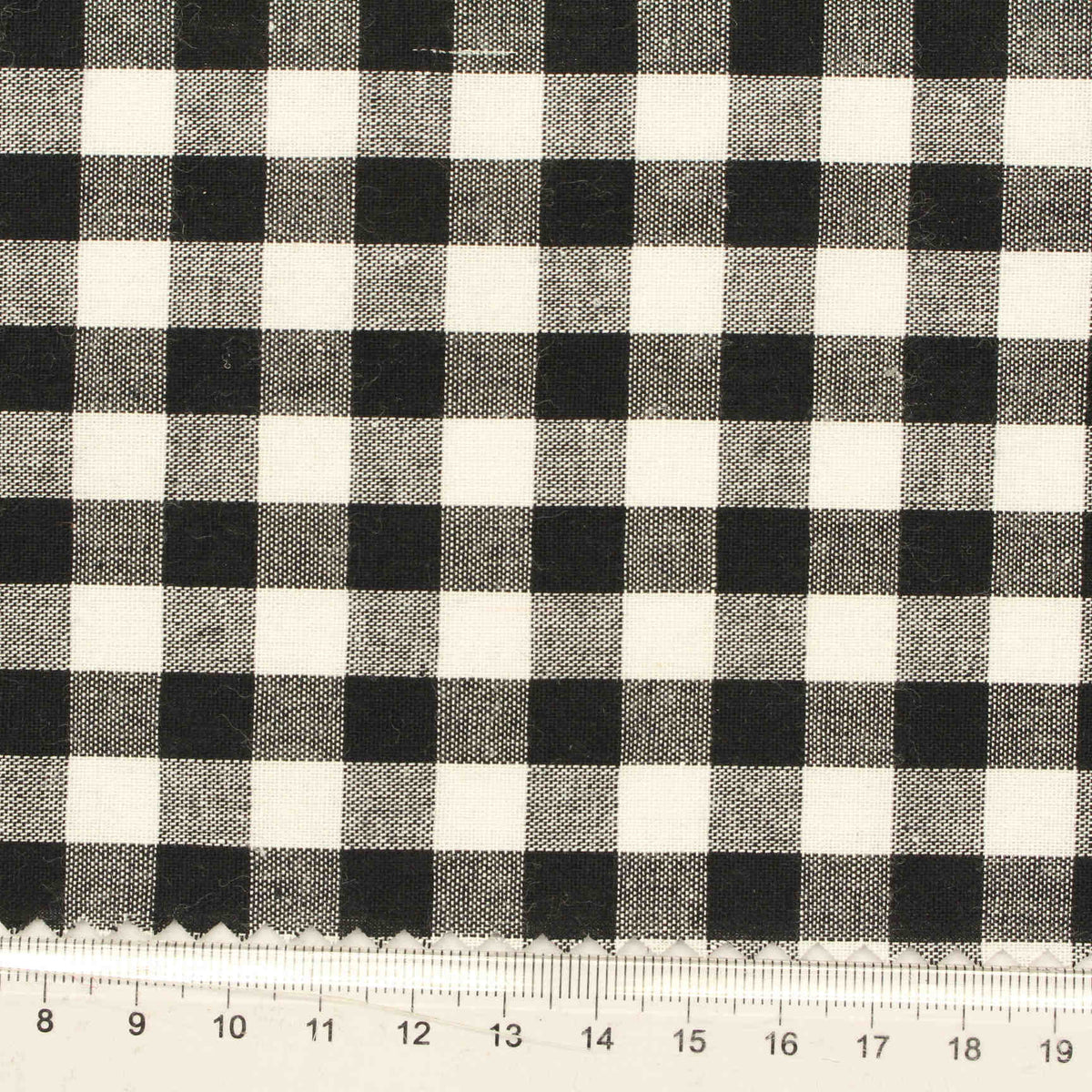 Black Check Woven, Poly-Cotton, 107 gsm, 145 cm, ref EF-206187